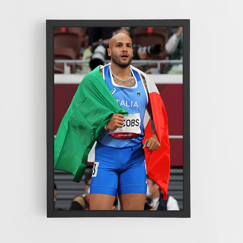 Poster Le Drapeau de l'Élégance – affiche Athlétisme (vue 2)